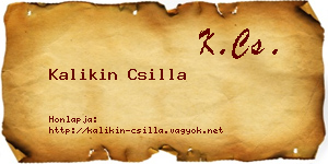 Kalikin Csilla névjegykártya