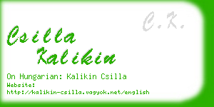 csilla kalikin business card